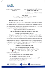 Thư mời họp mặt nhà tài trợ Hội nghị Y học liên ngành 2025